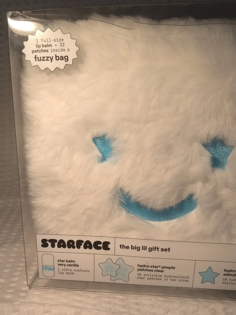 Starface The Big Lil Gift Set White Fuzzy Bag Kids Accessory Gift Set
